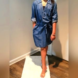 Denim cargo dress